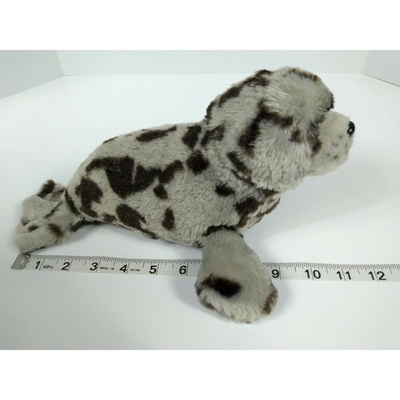 Wild Republic Harbor SEAL PUP Gray Spotted 11" Stuffed Animal Replica Plush Toy - Picture 8 of 9